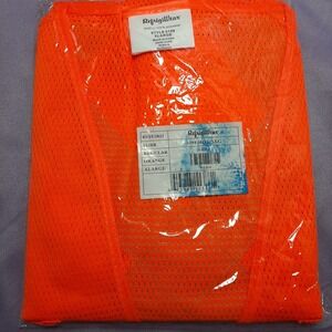 Refrigiwear Orange Zippered Safety Vest Orange Size X-LARGE New